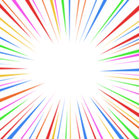 bunt Comic radial Geschwindigkeit Linien png