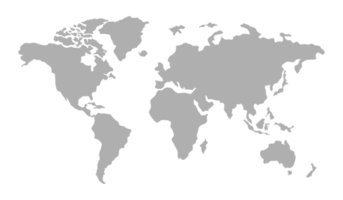 mapa del mundo aislado png