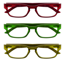 Colorful set glasses png