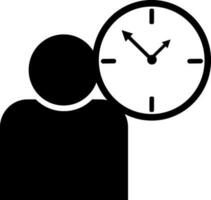 personaje de hombre con reloj. vector