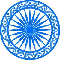 Vector of blue ashok chakra.