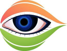 Colorful creative female eye. vector