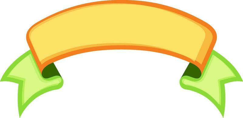 Illustration of yellow and green ribbon.