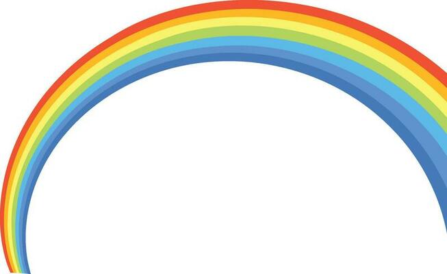 Flat illustration of rainbow.