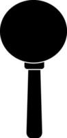 Black microphone on white background. vector