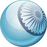 Ashoka Wheel ball for republic day celebration concept. vector