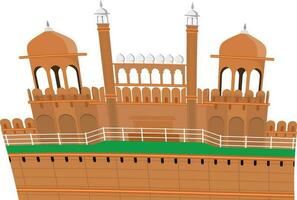 Illustration of red fort for happy Independence day. vector