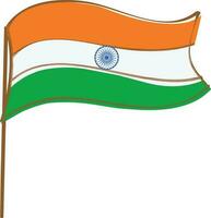 Vector illustration of India country flag icon.
