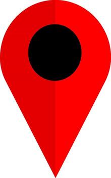 Red and black map pointer. vector