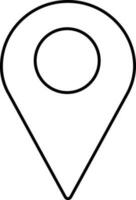 Flat style map pointer icon. vector