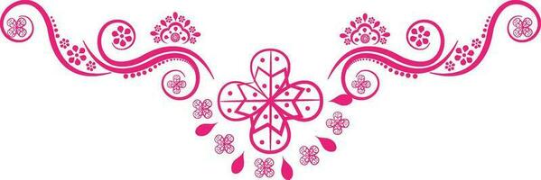 Beautiful pink floral design. vector