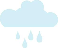 Cloud with rain drop. vector