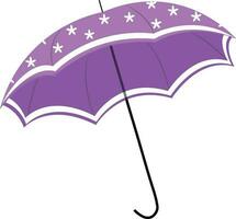 Beautiful purple and white umbrella. vector