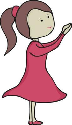 Cartoon character of a little girl.