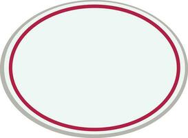 Oval shape sticker, tagor label icon. vector