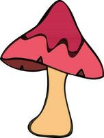 Colorful icon of Agaric mushroom icon. vector