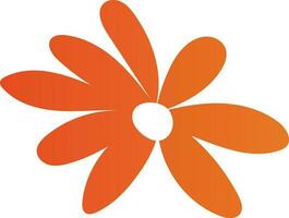 Orange flower on white background. vector