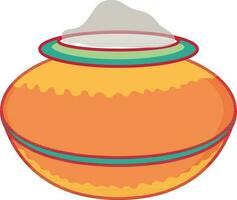 Flat illustration of mud pot design. vector