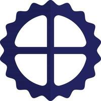 Isolated valve in blue color. vector