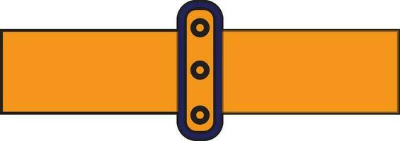 Yellow and blue pipe in flat style. vector