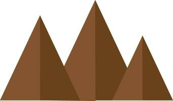 Flat style illustration of mountains. vector