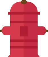 Flat illustration of fire hydrant. vector