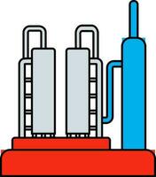 Oil refinery machine icon or symbol. vector