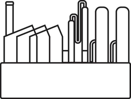 Sign or symbol of industrial processing plant.