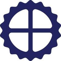 Isolated valve in blue color. vector