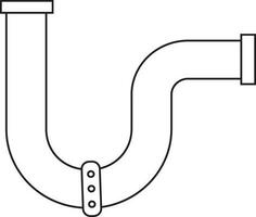 Flat style connecting pipe. vector