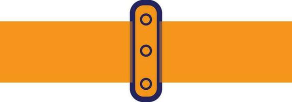 Yellow and blue pipe in flat style. vector