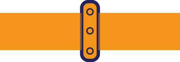 Yellow and blue pipe in flat style. vector