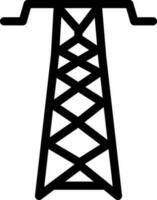 High power line illustration of tower. vector