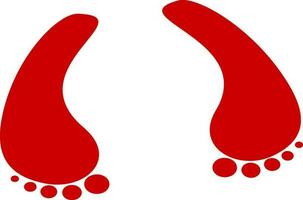 Vector illustration of foot print.