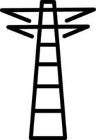 Isolated high voltage power line tower icon. vector