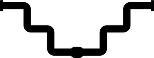 Illustration of pipe fitting in flat style. vector