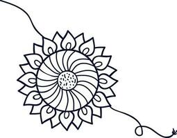 Flat illustration of a rakhi. vector