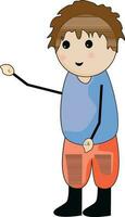 Cartoon character of a little boy. vector