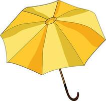 Illustration of yellow umbrella. vector