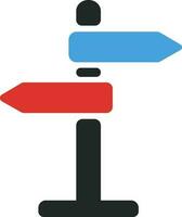 Colorful icon of Path or direction Sign board. vector
