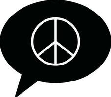 Thinking style of peace icon. vector