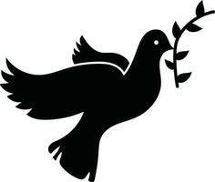 Sign of pigeon olive leaf icon. vector