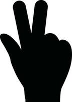 Sign of hand show a  gesture. vector