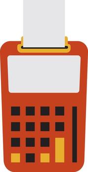 utilizando pos terminal en plano estilo. vector