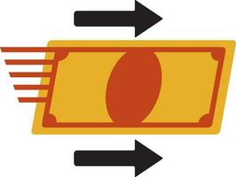 Online money transfer icon. vector