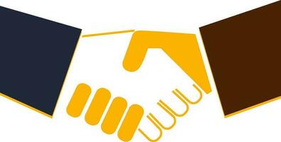 Illustration of handshake for Business. vector