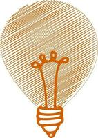 negocio idea concepto con naranja ligero bulbo. vector