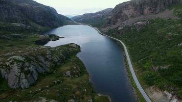 cênico região selvagem panorama dentro Noruega video
