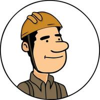 Cartoon character of an engineer. vector