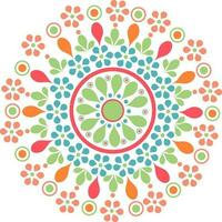 Isolated design pattern of rangoli . vector